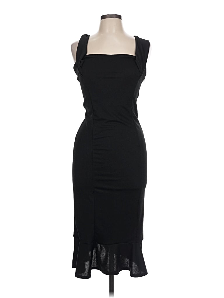 Pre-owned Prettylittlething Cocktail Dress In Black