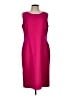 Jones Studio 100% Polyester Solid Pink Cocktail Dress Size 12 - photo 1