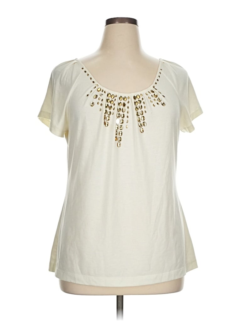Pre-owned Fashion Bug Short Sleeve T-shirt In Ivory