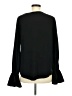Lush 100% Polyester Black Long Sleeve Blouse Size M - photo 2
