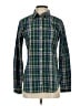 J.Crew 100% Cotton Plaid Green Long Sleeve Button-Down Shirt Size 2 - photo 1