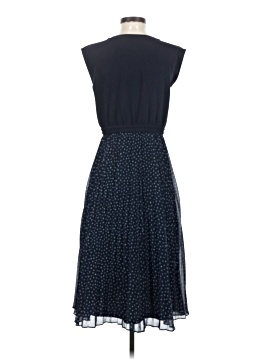 loft navy blue dress Ann Taylor LOFT Navy Pleated Sleeveless Cami Camisole Midi A-Line Dres   Brie