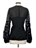 INA 100% Polyester Black Long Sleeve Blouse Size S - photo 2