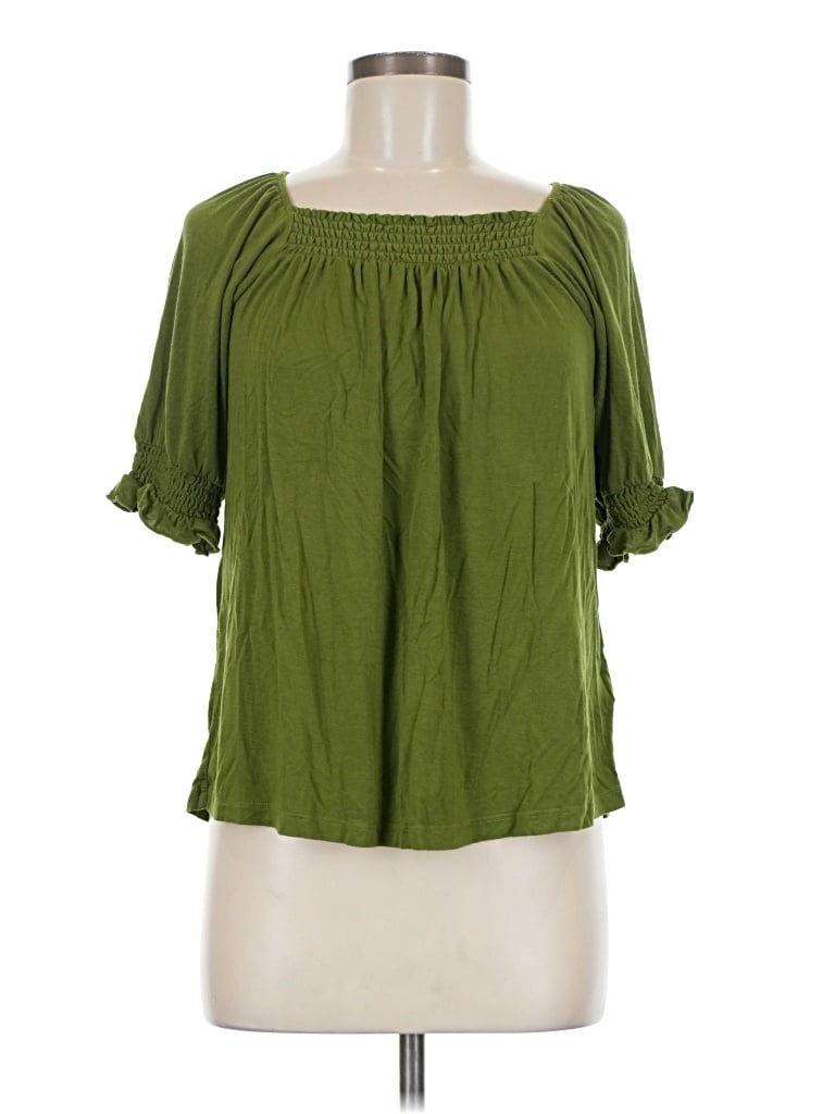 Pre-owned Lularoe 3/4 Sleeve T-shirt In Green