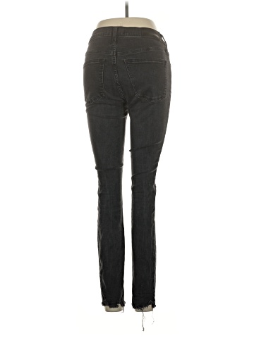 Madewell 9" Mid-Rise Skinny Jeans in Berkeley Black: Button-Through Edition (view 2)