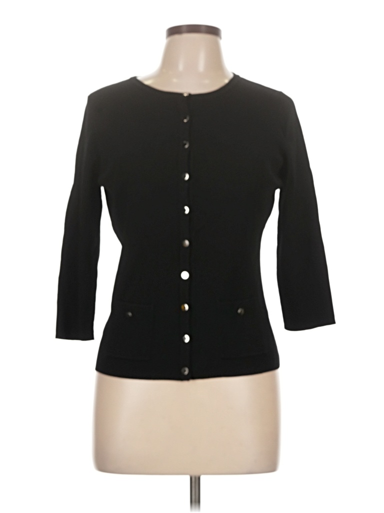 Pre-owned Ann Taylor Cardigan Sweater In Black