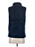 Lomon 100% Polyester Blue Faux Fur Vest Size S - photo 2