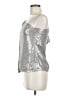 Karen Millen 100% Polyester Metallic Silver Sleeveless Top Size 6 - photo 5