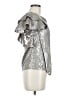 Karen Millen 100% Polyester Metallic Silver Sleeveless Top Size 6 - photo 4