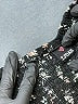 I. Joah Floral Black Jumpsuit Size L - photo 4
