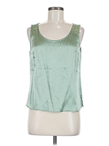 Citron Sleeveless Silk Top (view 1)