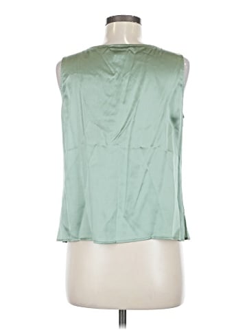 Citron Sleeveless Silk Top (view 2)