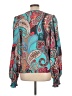 Shein Paisley Teal Long Sleeve Blouse Size L - photo 2
