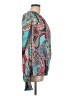 Shein Paisley Teal Long Sleeve Blouse Size L - photo 4