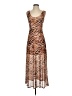 Louna Animal Print Brown Cocktail Dress Size S - photo 1