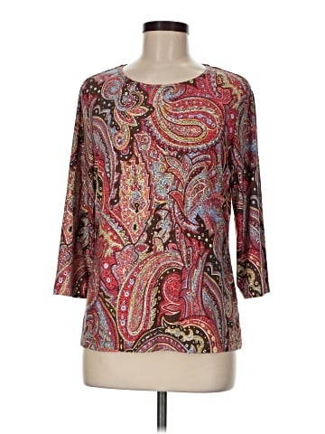 JM Collection 3/4 Sleeve Top (view 1)