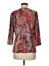JM Collection Paisley Burgundy 3/4 Sleeve Top Size M - photo 2