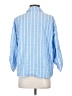 Unbranded 100% Polyester Stripes Blue 3/4 Sleeve Blouse Size S - photo 2