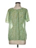 CAbi 100% Polyester Green Short Sleeve Blouse Size M - photo 1