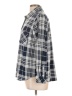 Cosmic Blue Love Plaid Gray Long Sleeve Button-Down Shirt Size L - photo 5