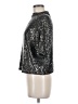 H&M Metallic Silver Short Sleeve Blouse Size M - photo 5