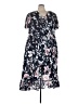 Dex 100% Polyester Floral Blue Casual Dress Size 3X - photo 1