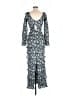 V. Chapman Floral Gray Cocktail Dress Size 8 - photo 2