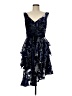 MARCHESA notte 100% Polyester Paisley Blue Cocktail Dress Size 8 - photo 1
