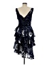 MARCHESA notte 100% Polyester Paisley Blue Cocktail Dress Size 8 - photo 2