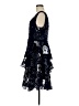 MARCHESA notte 100% Polyester Paisley Blue Cocktail Dress Size 8 - photo 5