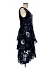 MARCHESA notte 100% Polyester Paisley Blue Cocktail Dress Size 8 - photo 4