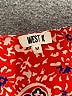 West K 100% Polyester Paisley Red 3/4 Sleeve Blouse Size M - photo 7