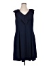 Eliza J Chevron-herringbone Blue Casual Dress Size 14 - photo 1