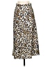 Babaton 100% Polyester Animal Print Brown Casual Skirt Size 2 - photo 1
