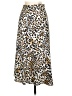 Babaton 100% Polyester Animal Print Brown Casual Skirt Size 2 - photo 2
