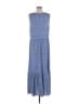 Chico's Chevron-herringbone White Blue Casual Dress Size XL (3) - photo 2
