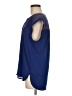 Daniel Rainn 100% Polyester Blue Short Sleeve Blouse Size M - photo 5