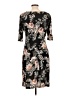 Connected Apparel Print Black Casual Dress Size 12 - photo 2