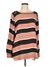 Ann Taylor LOFT Outlet 100% Polyester Stripes Brown Long Sleeve Blouse Size L - photo 1