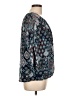DressBarn 100% Polyester Blue 3/4 Sleeve Blouse Size L - photo 4