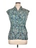 Chaus Animal Print Blue Sleeveless Blouse Size XL - photo 1