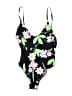 Topshop Floral Black One Piece Swimsuit Size 2 - photo 1