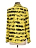 Splendid 100% Rayon Animal Print Yellow Long Sleeve Button-Down Shirt Size L - photo 2