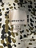 Industry 100% Rayon Animal Print Silver Short Sleeve Blouse Size M - photo 7