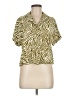 Rose + Olive 100% Rayon Animal Print Green Short Sleeve Blouse Size M - photo 1