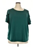 Cj Banks Teal Short Sleeve Blouse Size 3X - photo 1
