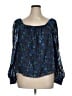 Cupio 100% Polyester Blue Long Sleeve Blouse Size XL - photo 1