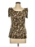 Kardashian Kollection Brown Short Sleeve Top Size L - photo 1