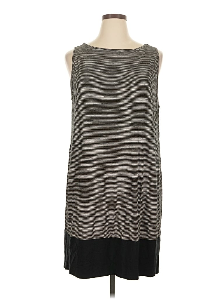 Pre-owned Jjill Casual Dress In Gray