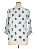 St. John's Bay 100% Rayon Blue 3/4 Sleeve Blouse Size XL (tall) - photo 2